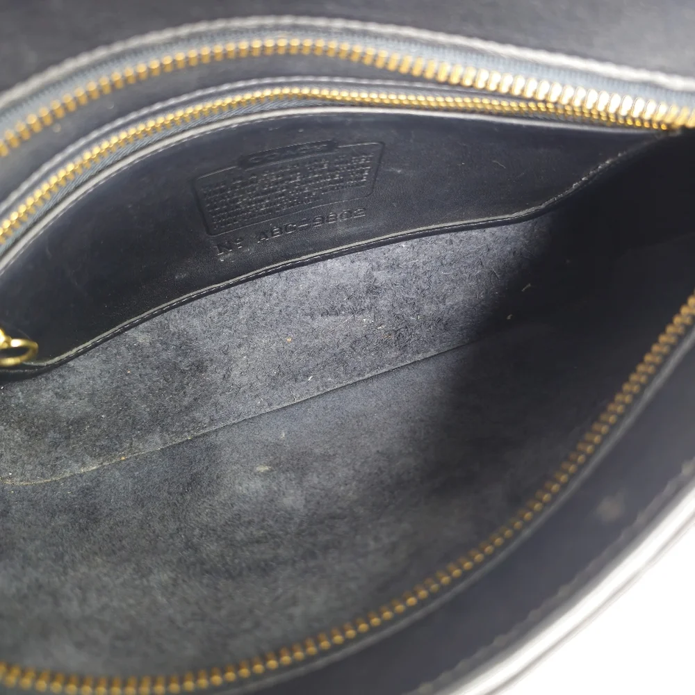 Coach VINTAGE 1998 Equesterian Slim navy Crossbody Shoulder Bag - Picture 13 of 16